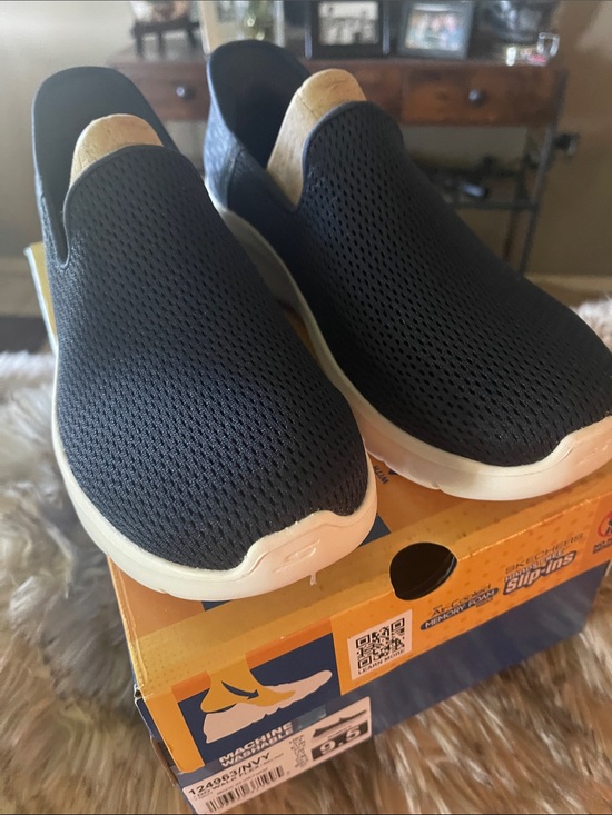 Skechers Shoes - Sketchers Women's Go Walk Navy Blue Slip-On Sneaker Size 9.5, Memory Foam Insole